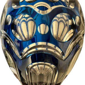 Val Saint Lambert, grote ADP9 vaas (Art Deco Parijs) kristal jaren 1925 ht:40 cm