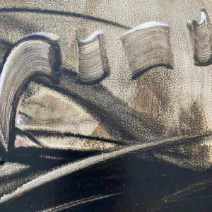 Jacques Zimmermann "L'invitation suspendue" huiles sur toile