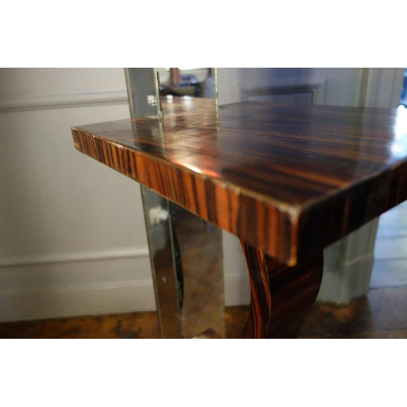 Large Art Deco Floor Lamp / Selette, Macassar Ebony, circa 1930