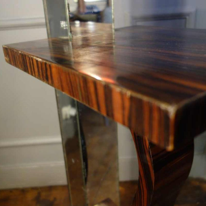 Grand Lampadaire / Sellette Art Déco en ébène de Macassar, circa 1930