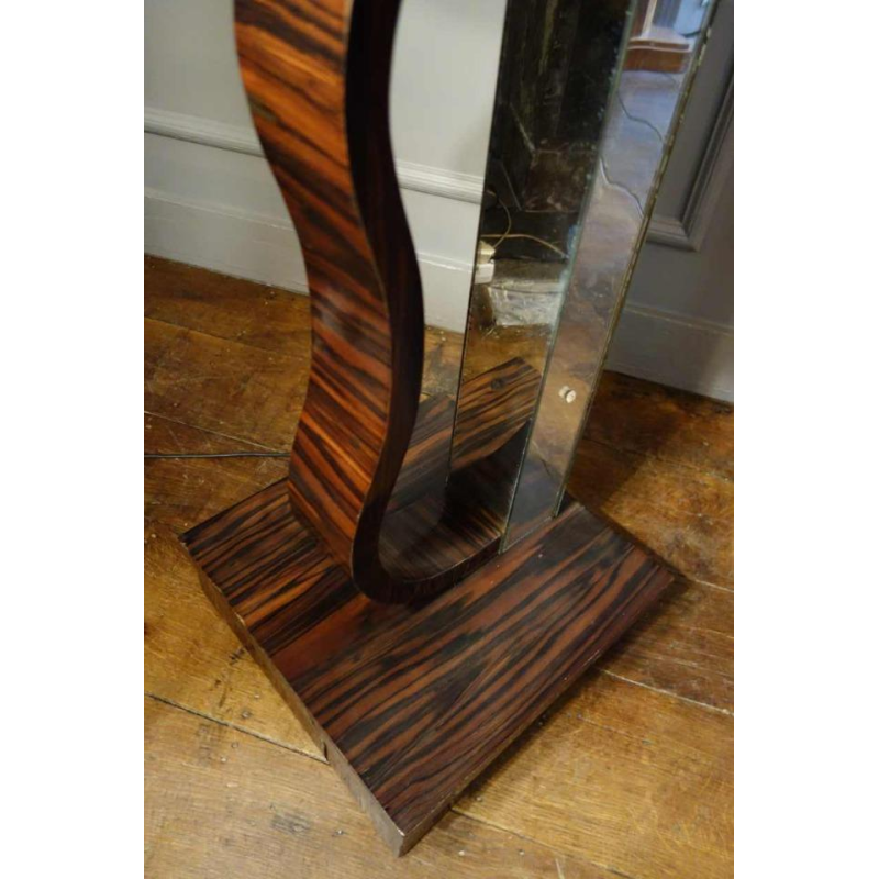 Large Art Deco Floor Lamp / Selette, Macassar Ebony, circa 1930