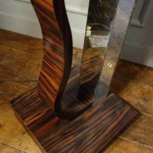 Large Art Deco Floor Lamp / Selette, Macassar Ebony, circa 1930