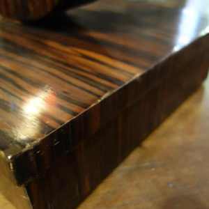 Large Art Deco Floor Lamp / Selette, Macassar Ebony, circa 1930