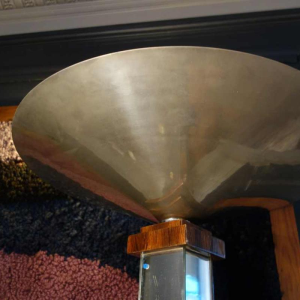 Grote Art Deco Staanlamp / Selette, Macassar Ebbenhout, circa 1930