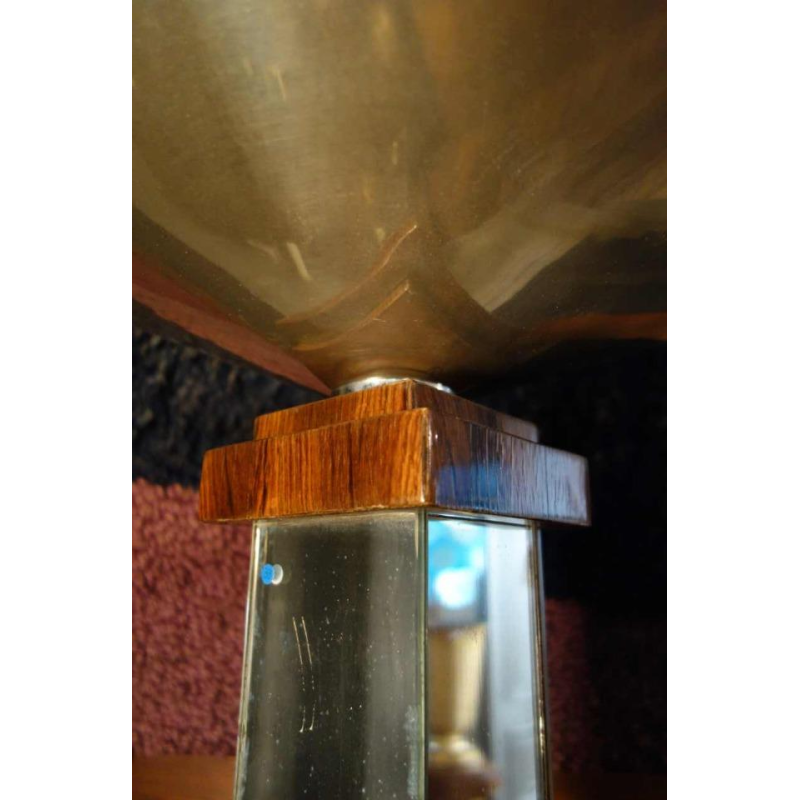 Grote Art Deco Staanlamp / Selette, Macassar Ebbenhout, circa 1930