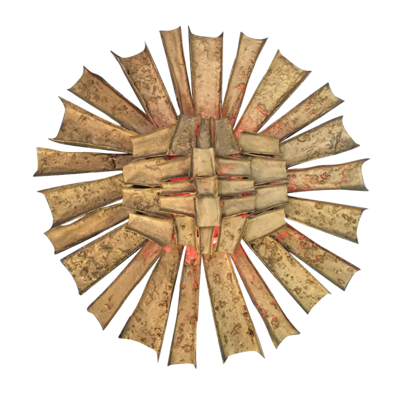 Grote SUNBURST wandsculptuur lamp, Hars & Polyester, stijl Brutalist 1970 Grote SUNBURST wandsculptuur lamp, Hars & Polyester, stijl Brutalist 1970