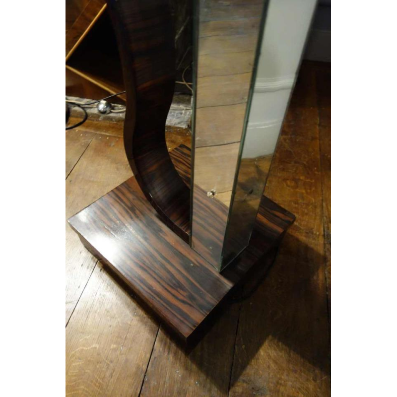 Large Art Deco Floor Lamp / Selette, Macassar Ebony, circa 1930