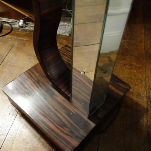 Grote Art Deco Staanlamp / Selette, Macassar Ebbenhout, circa 1930