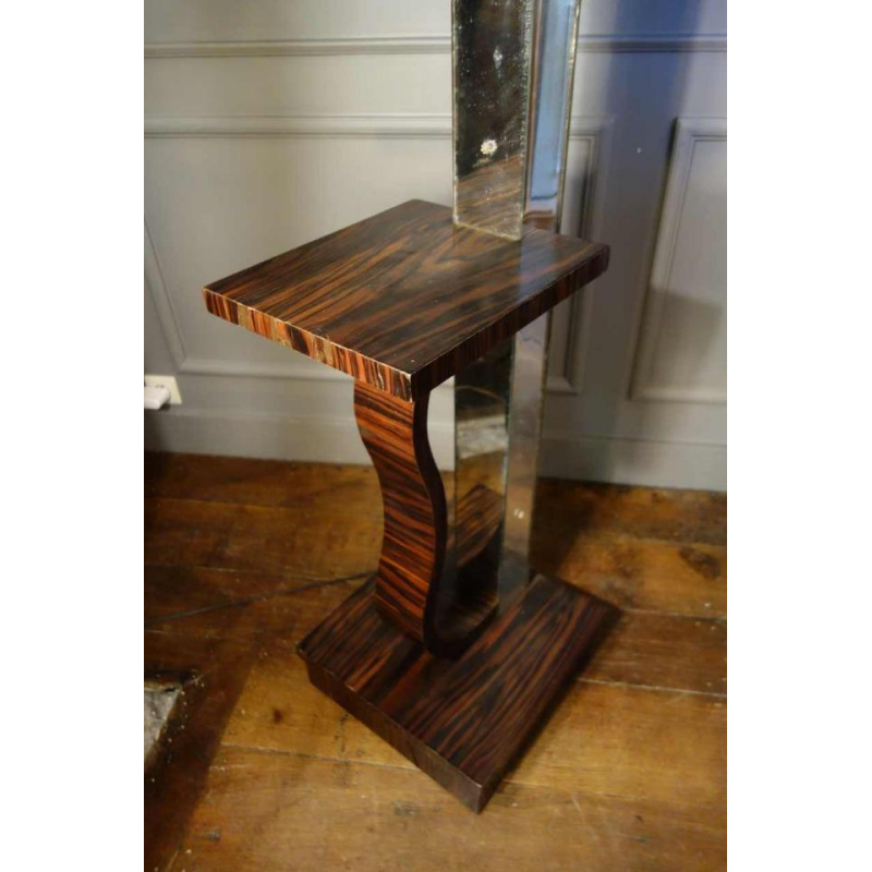 Grote Art Deco Staanlamp / Selette, Macassar Ebbenhout, circa 1930