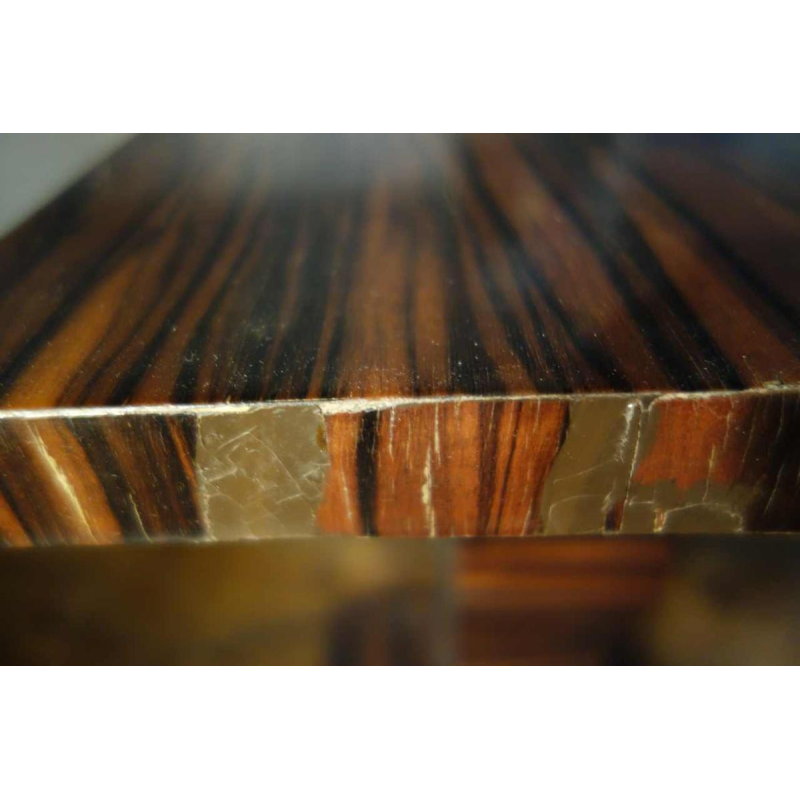 Grote Art Deco Staanlamp / Selette, Macassar Ebbenhout, circa 1930