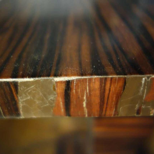 Large Art Deco Floor Lamp / Selette, Macassar Ebony, circa 1930