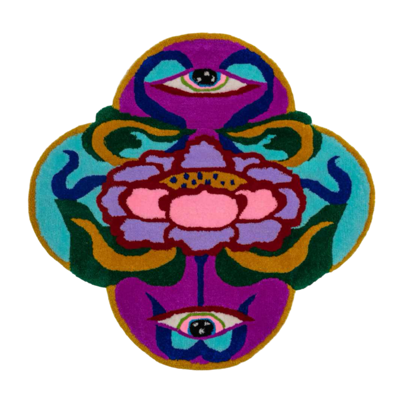 The inner light, Bleu Noir, Tufting, 2024