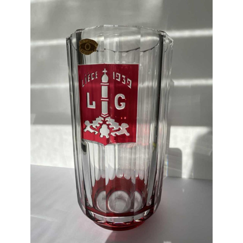 Val Saint Lambert, vase commémoratif de l'Exposition de l'Eau à Liège en 1939