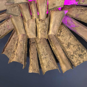 Big Wall SUNBURST sculpture lamp, Resin & Polyester, style Brutalist, 1970