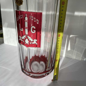 Val Saint Lambert, vase commémoratif de l'Exposition de l'Eau à Liège en 1939