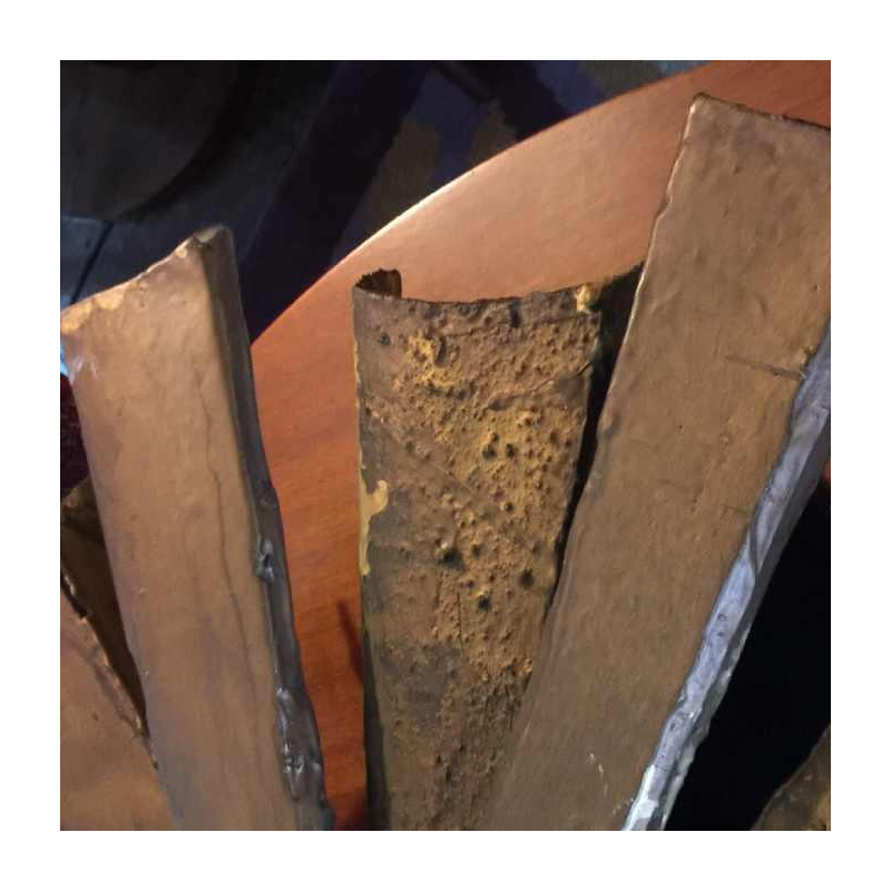 Big Wall SUNBURST sculpture lamp, Resin & Polyester, style Brutalist, 1970