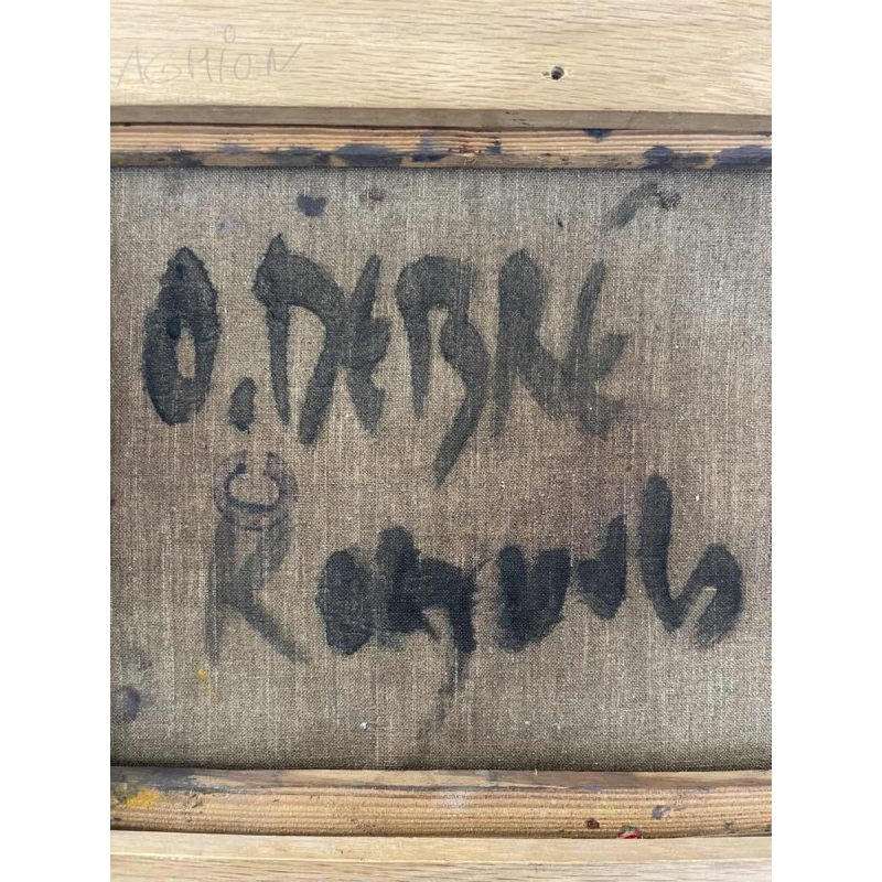 Olivier DEBRÉ, tableau abstrait, huile sur toile, 1971