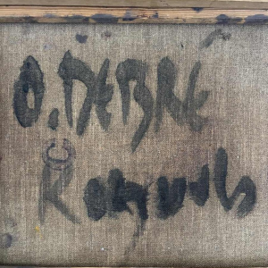 Olivier DEBRÉ, tableau abstrait, huile sur toile, 1971