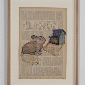 Il était une fois, Bilal Bahir, série de 5 uvres, technique mixte sur papier, 2020