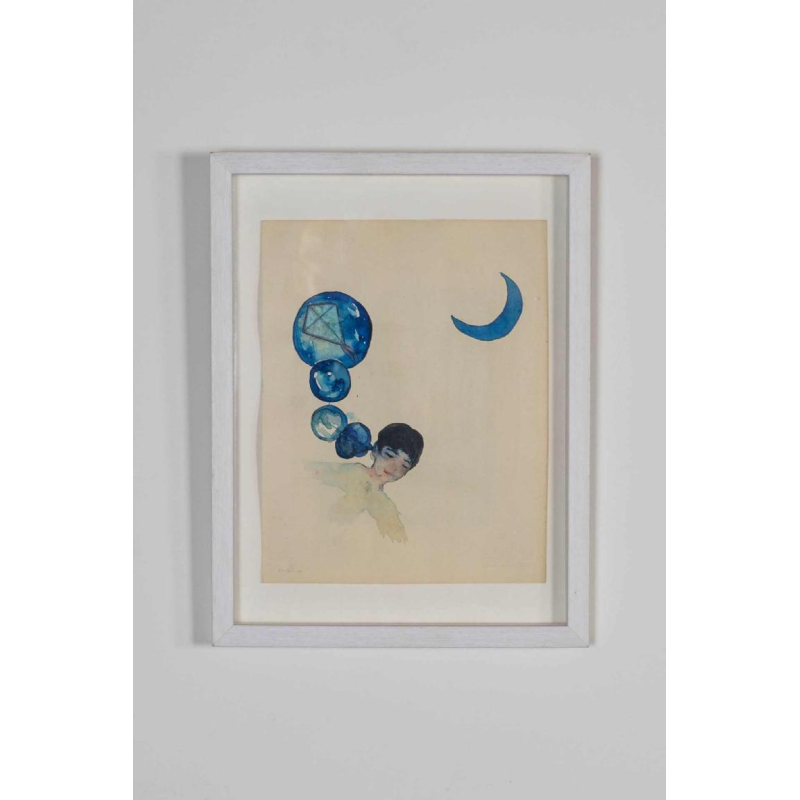 Bilal in de blauwe maan, Bilal Bahir, gemengde techniek, 2019