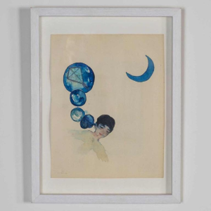 Bilal in de blauwe maan, Bilal Bahir, gemengde techniek, 2019