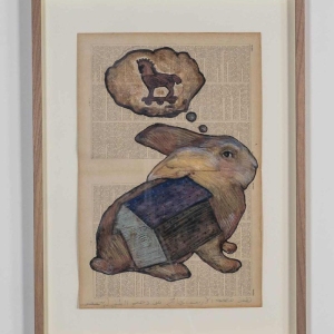 Once upon a time, Bilal Bahir, series of 5 works, mixed media on paper, 2020