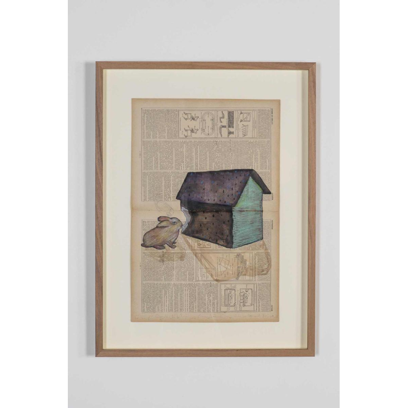 Once upon a time, Bilal Bahir, series of 5 works, mixed media on paper, 2020