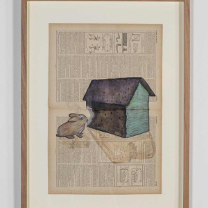 Once upon a time, Bilal Bahir, series of 5 works, mixed media on paper, 2020