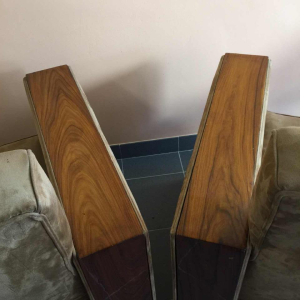 Paire de Clubs / Fauteuils Art Déco Cubistes Modernistes, Alcantara Noyer, 1930