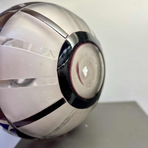 Delatte, rare Art Deco acid-etched vase, mauve lined 1925