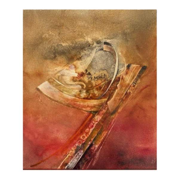 Jacques Zimmermann, abstract painting, oil on paper N°26