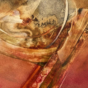 Jacques Zimmermann, abstract schilderij, olieverf op papier N°26