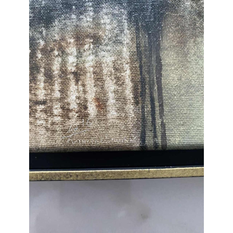 Jacques Zimmermann, tableau abstrait, peinture huile sur toile