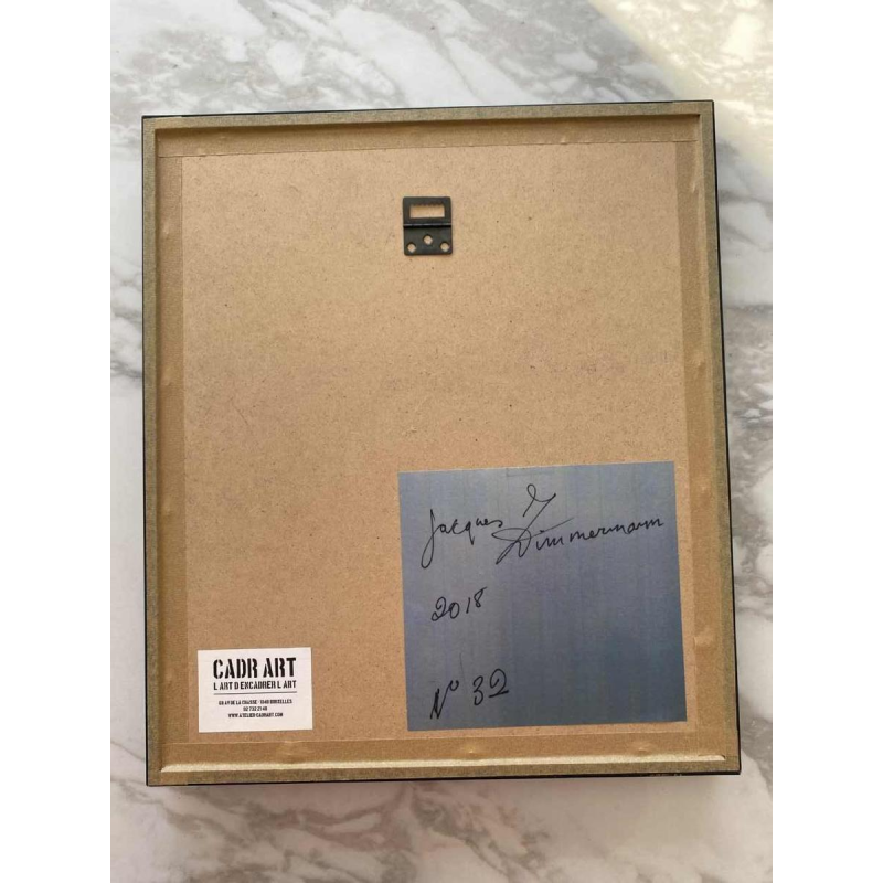 Jacques Zimmermann, peinture abstraite, huile sur papier N°32