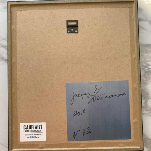 Jacques Zimmermann, abstract painting, oil on paper N°32