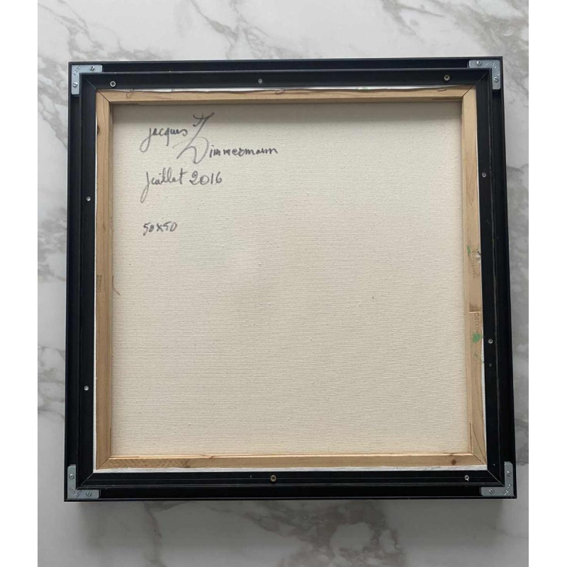 Jacques Zimmermann, tableau abstrait, peinture huile sur toile