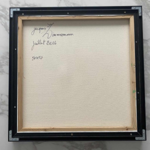 Jacques Zimmermann, tableau abstrait, peinture huile sur toile