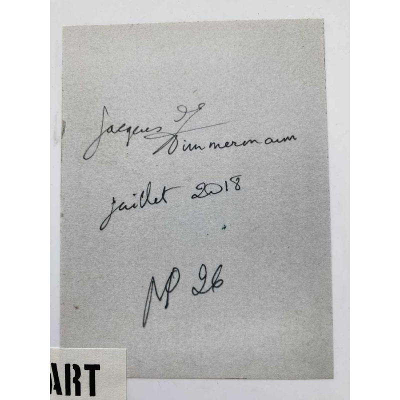 Jacques Zimmermann, abstract painting, oil on paper N°26