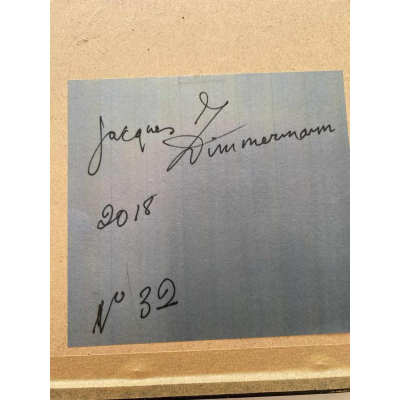 Jacques Zimmermann, peinture abstraite, huile sur papier N°32