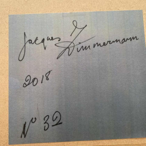 Jacques Zimmermann, peinture abstraite, huile sur papier N°32