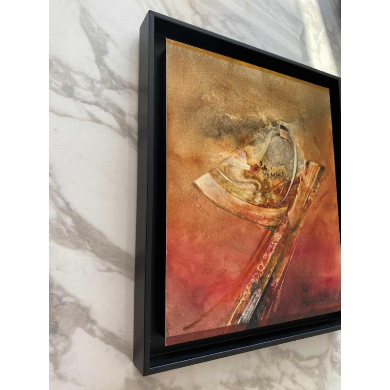 Jacques Zimmermann, abstract painting, oil on paper N°26