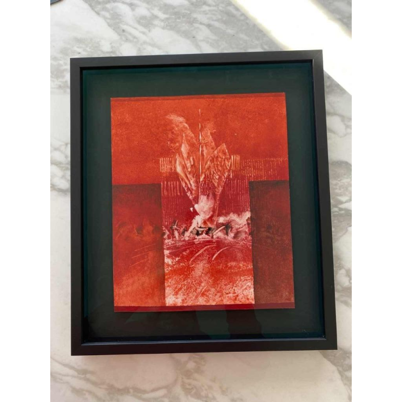 Jacques Zimmermann, peinture abstraite, huile sur papier N°32