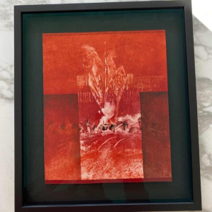 Jacques Zimmermann, abstract painting, oil on paper N°32