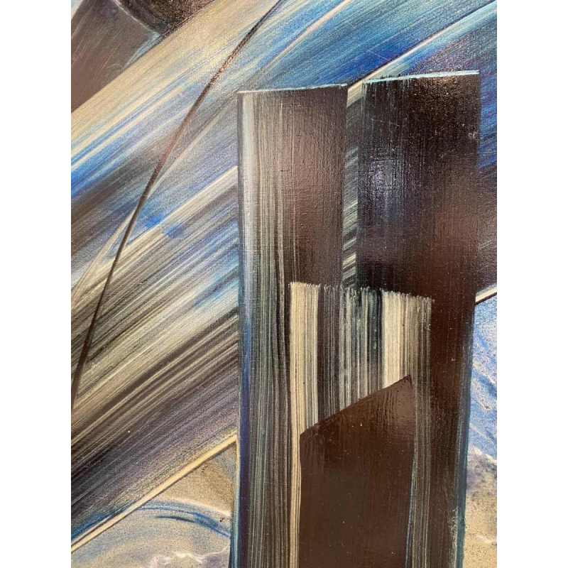 Jacques Zimmermann 'Les orgues océanes' abstract schilderij, olieverf op doek, 1988