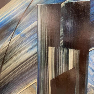 Jacques Zimmermann 'Les orgues océanes' abstract schilderij, olieverf op doek, 1988