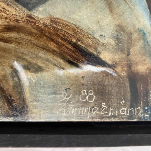 Jacques Zimmermann 'Les orgues océanes' tableau abstrait, huile sur toile, 1988