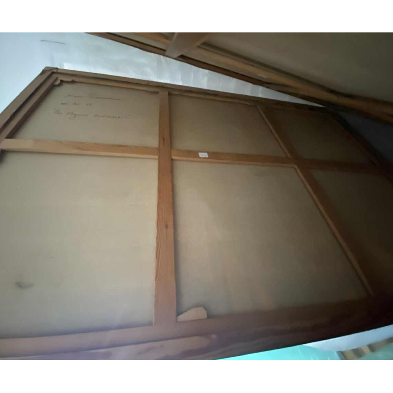 Jacques Zimmermann 'Les orgues océanes' tableau abstrait, huile sur toile, 1988