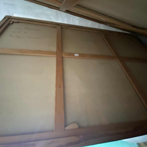 Jacques Zimmermann 'Les orgues océanes' tableau abstrait, huile sur toile, 1988