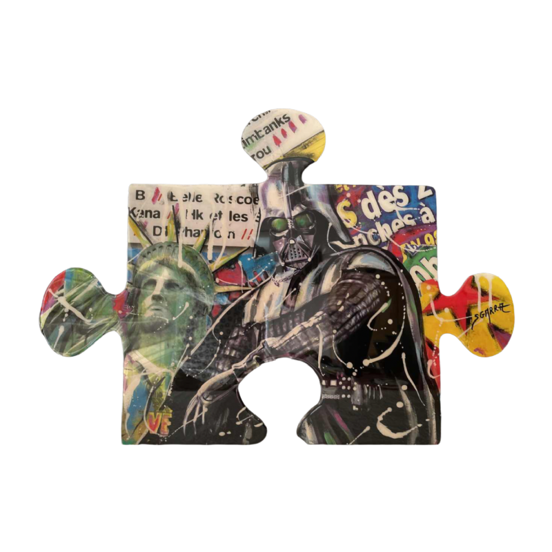 Robert SGARRA (1959-) : « Dark Vador et la statue de la liberté » pièce unique