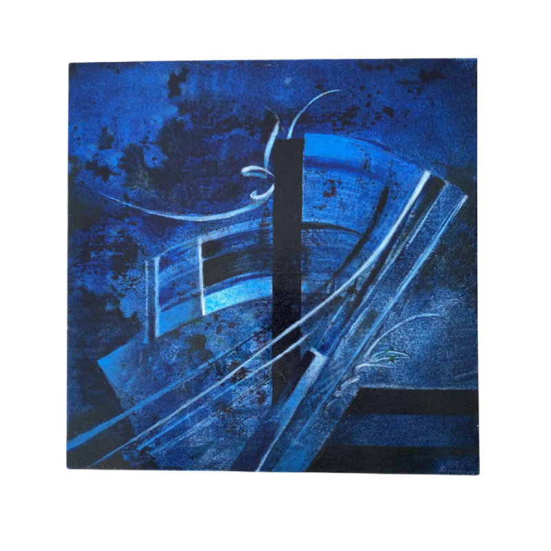 Jacques Zimmermann, tableau abstrait, huile sur toile, 2015